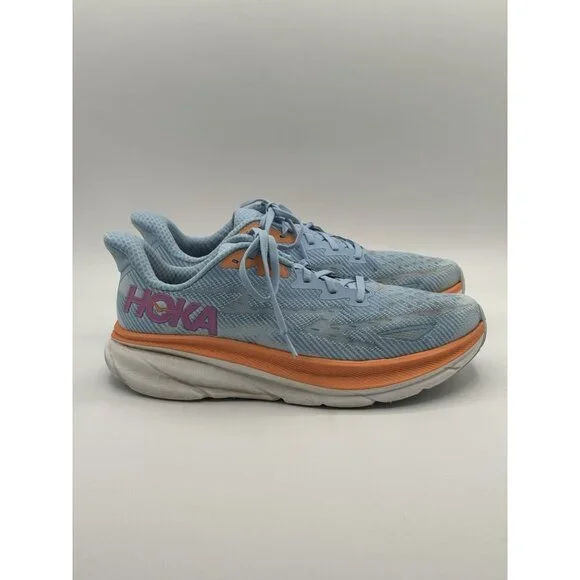 Hoka One One Womens Clifton 9 1127896 ABIW Blue Running Shoes Sneakers Sz 11B - Picture 3 of 15